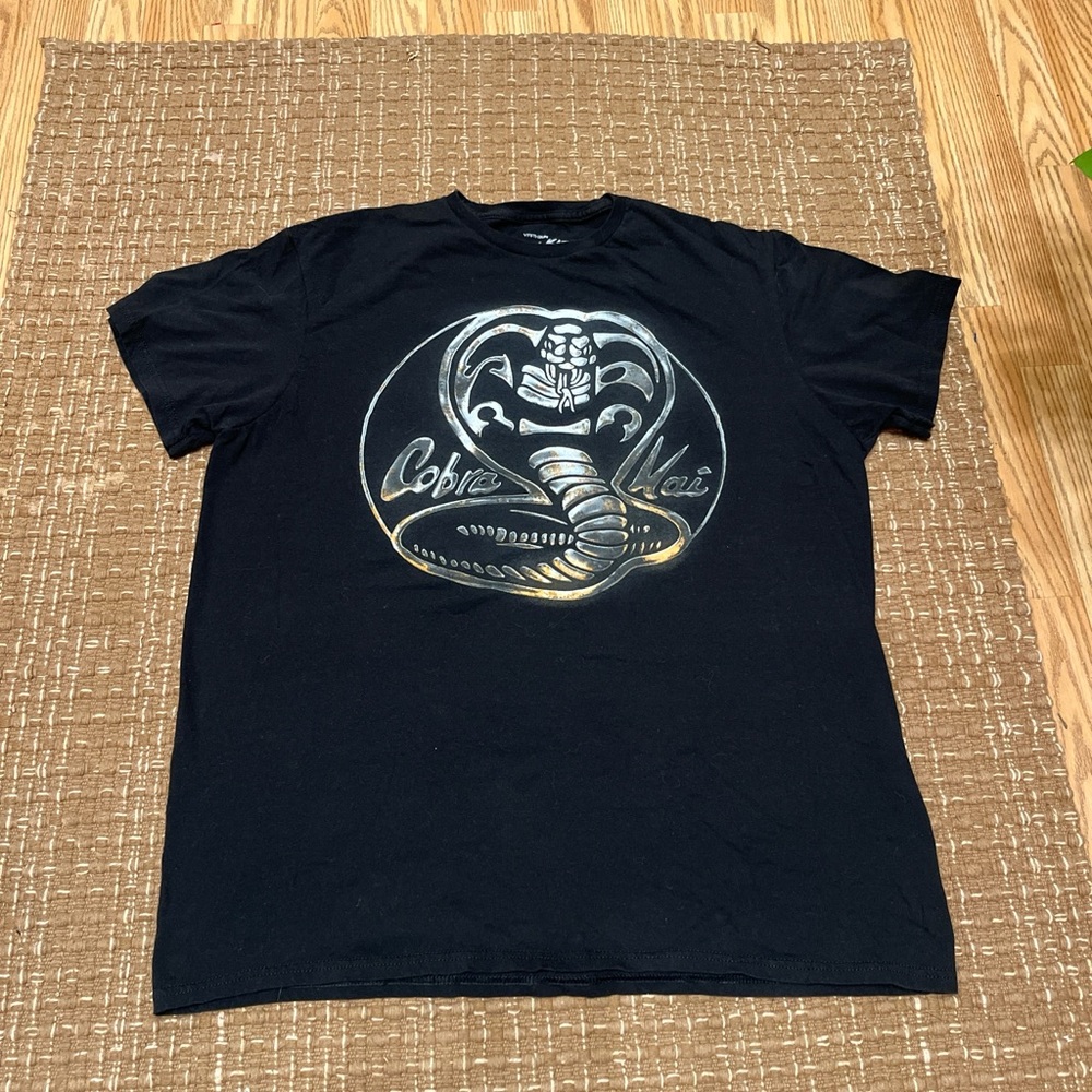 Fifth Sun Black and Gold Cobra Graphic Tee